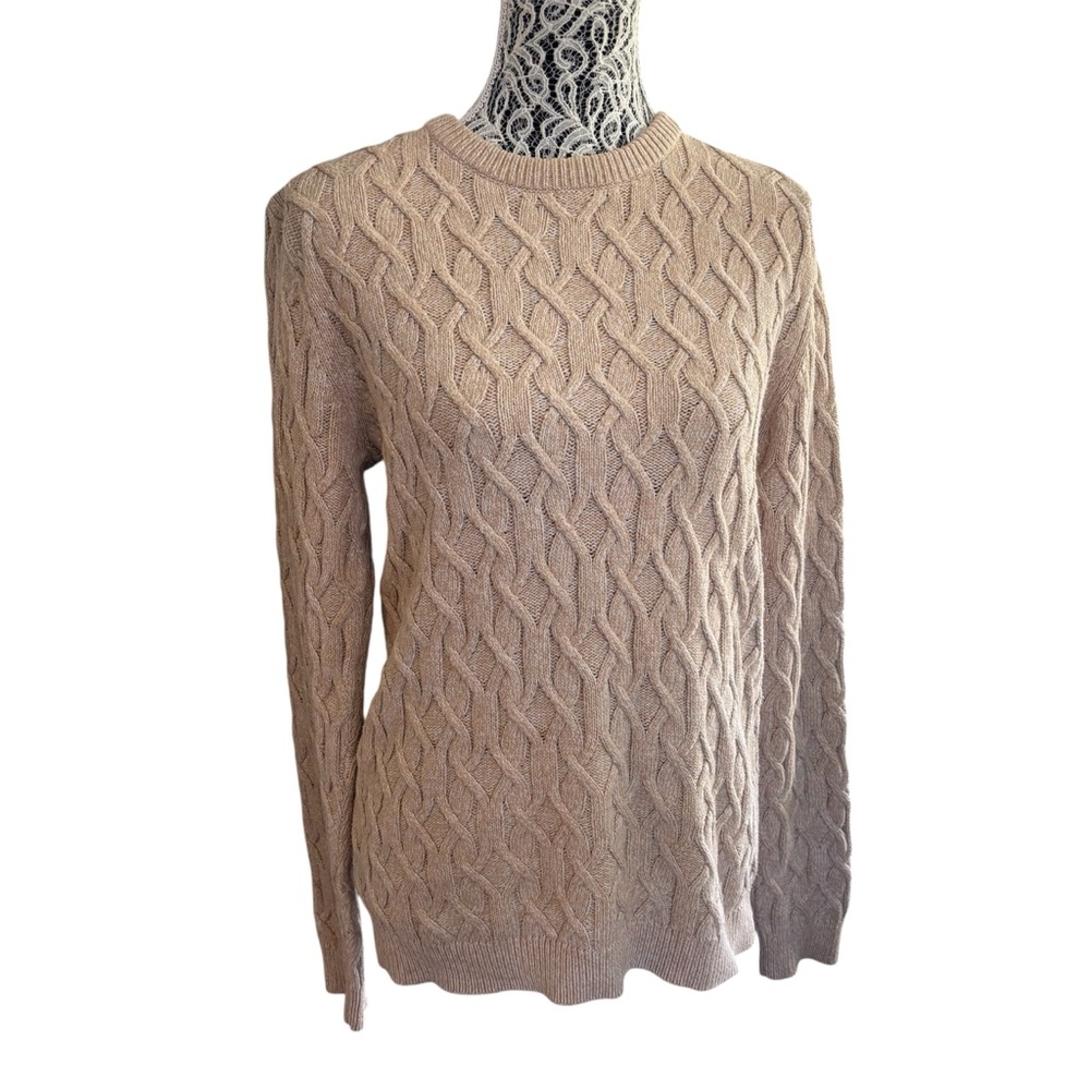 Reiss Cable Knit Beige Sweater